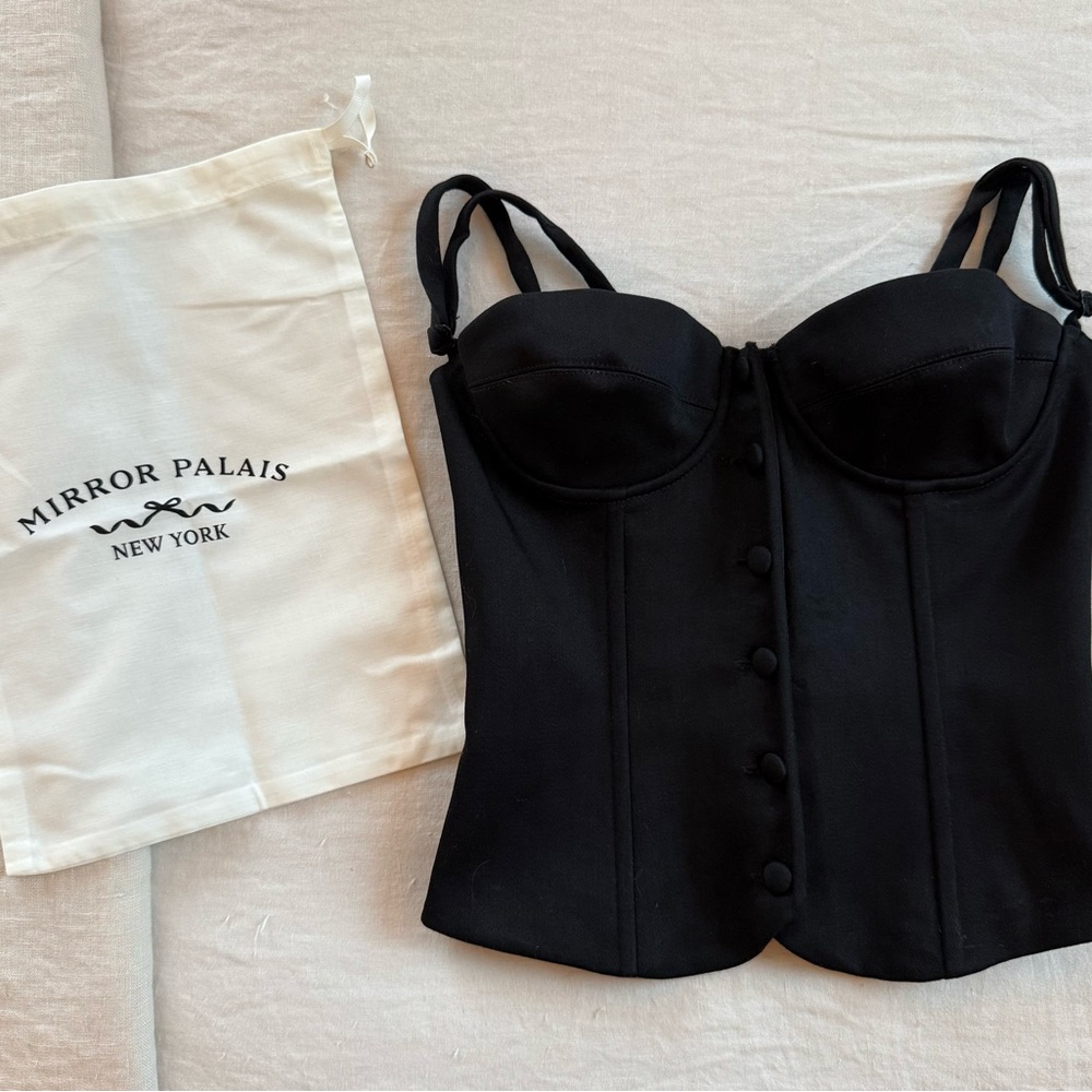 Mirror Palais Black Corset Top